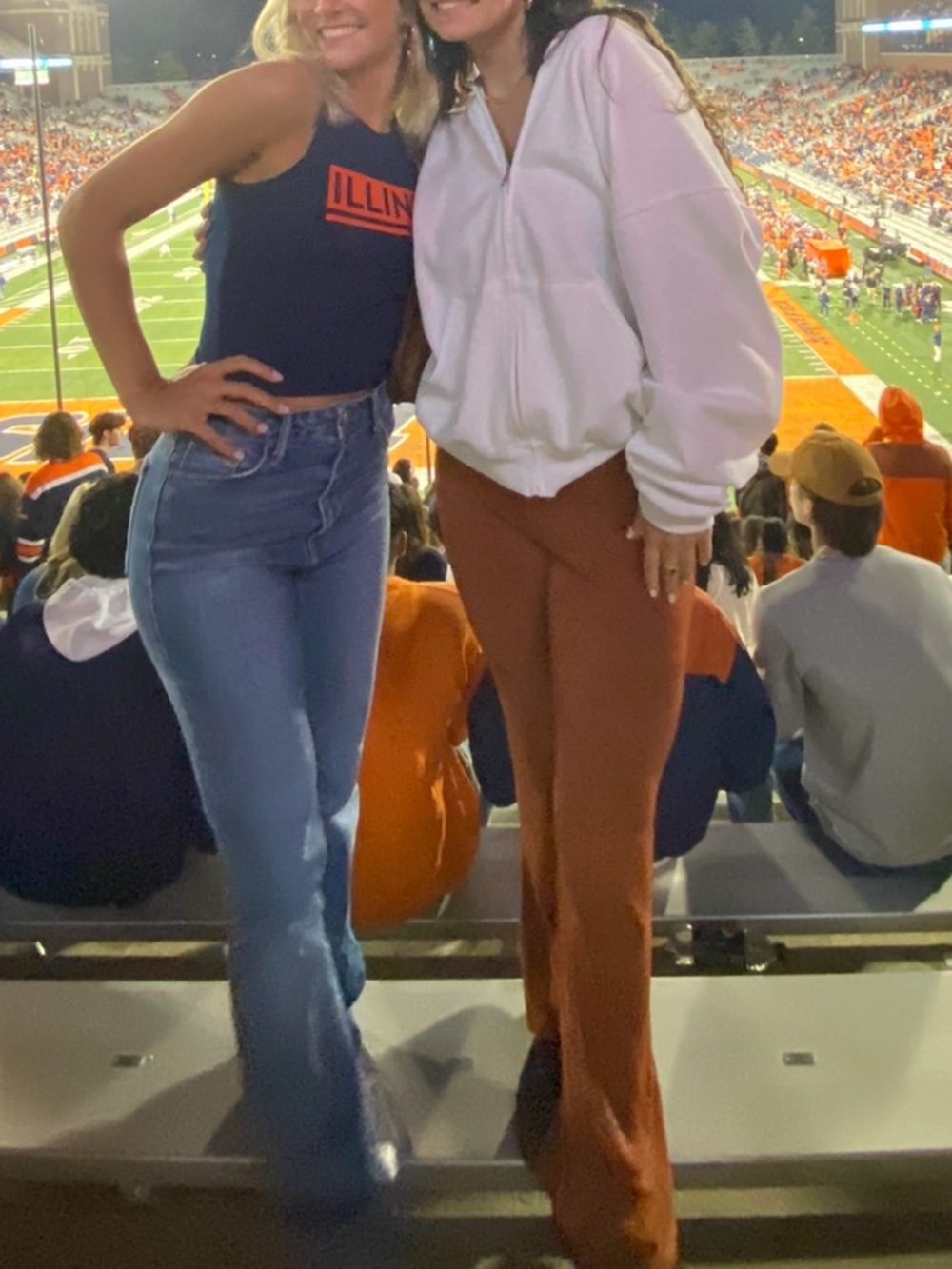 Elodie Orange Rust Split Hem Pants